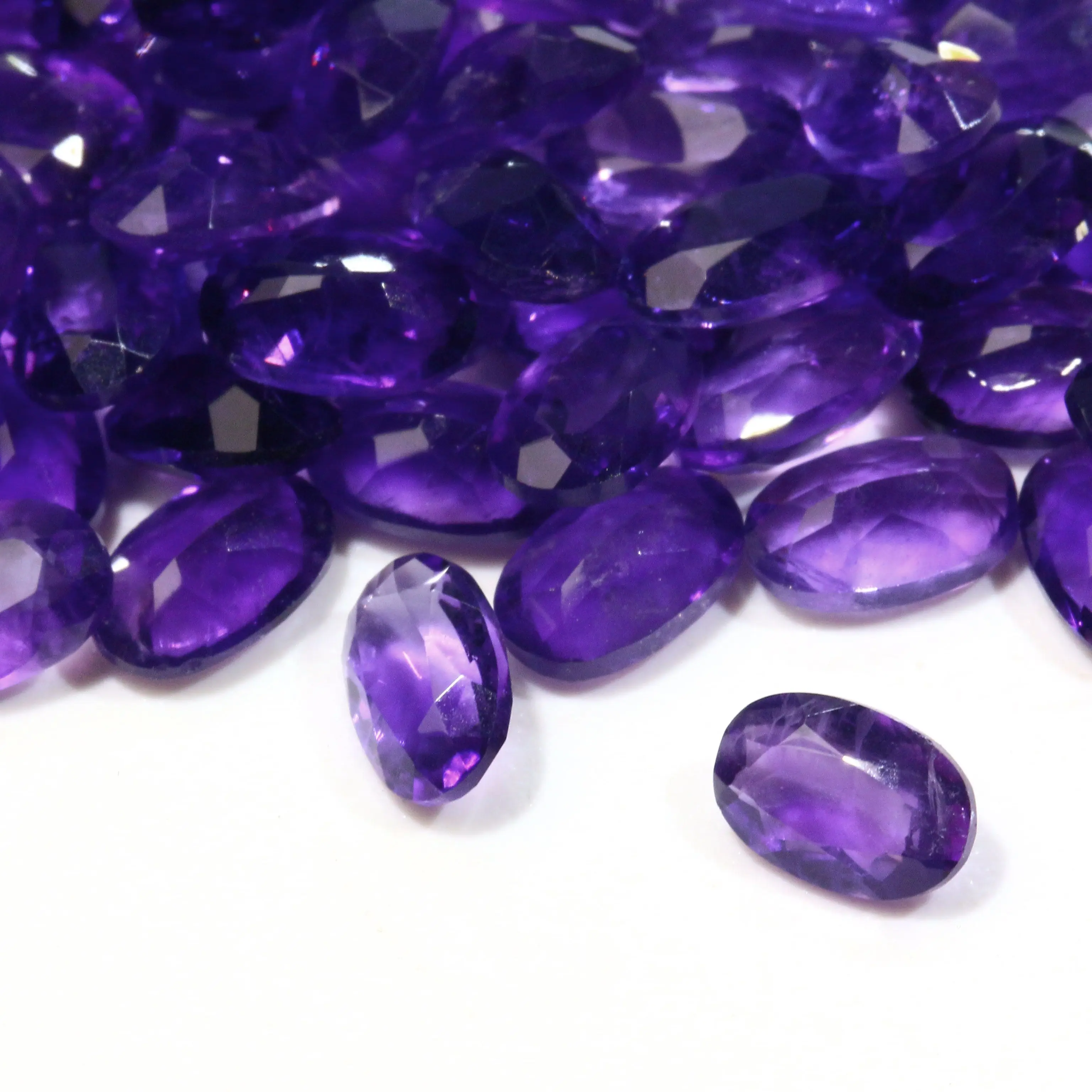 

High Quality Factory Direct Selling Hot New Products Natural Loose Gemstone Jewelry Making Stone Oval Cut 4X6mm Amethyst