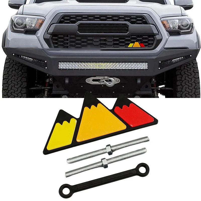 

Front Grille Badge Emblem Modified Snow Mountain Car Sticker for Toyota Tacoma Trd 4 Runner Tundra Car Acrylic Badge Accessories