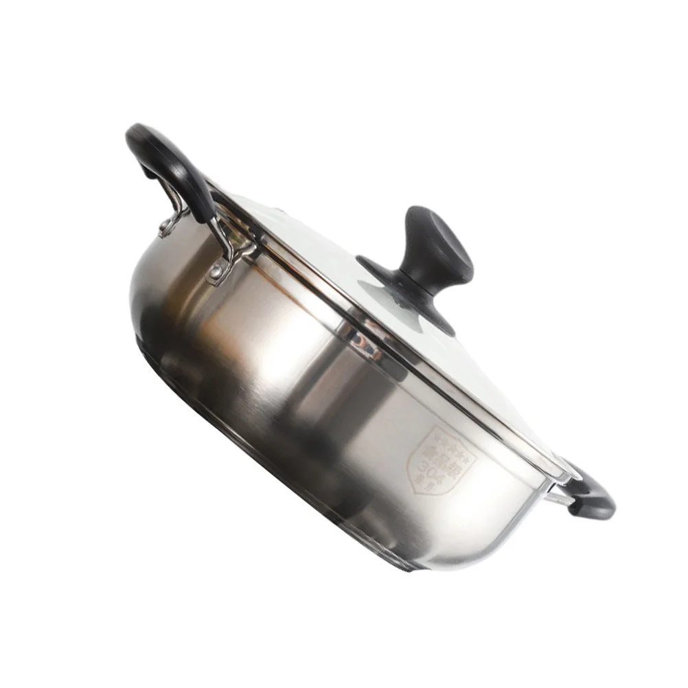 

Pot Hot Shabu Flavordual Stainless Induction Chinese Ramen Two Steel Stew Holder Noodle Double Divider Practical Stove Korean