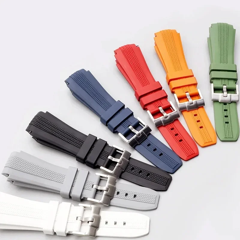 Фото New Curved End Silicone Strap for Omega x Swatch Moonswatch Quick Release Sport Waterproof Men Women Bracelet Watch Band 20*20mm №3