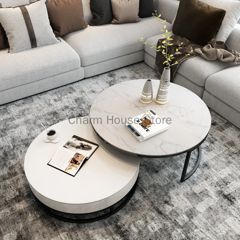 

Кофейный столик с надписью Ins для маленькой квартиры, многофункциональный чайный столик, минималистичный мраморный современный домашний с ...
