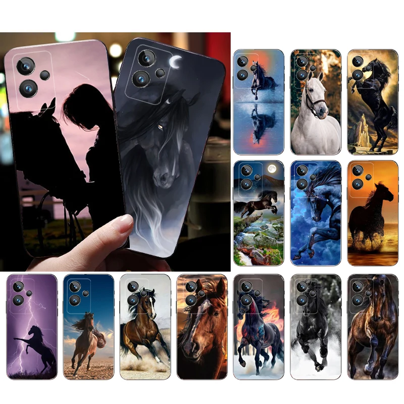 

Horse Phone Case for OPPO Realme 10 Pro Plus 9 8 7 6 Pro GT 2 Pro X2 Pro C21Y C11 X3 SuperZoom Funda
