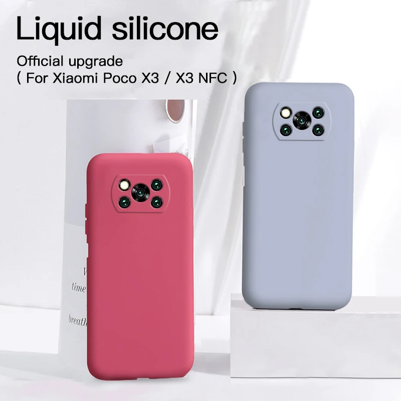 original liquid silicone phone case for xiaomi redmi note 8 9 9s 10 pro max poco x3 f3 m3 m4 nfc pro gt 5g soft thin cover funda free global shipping