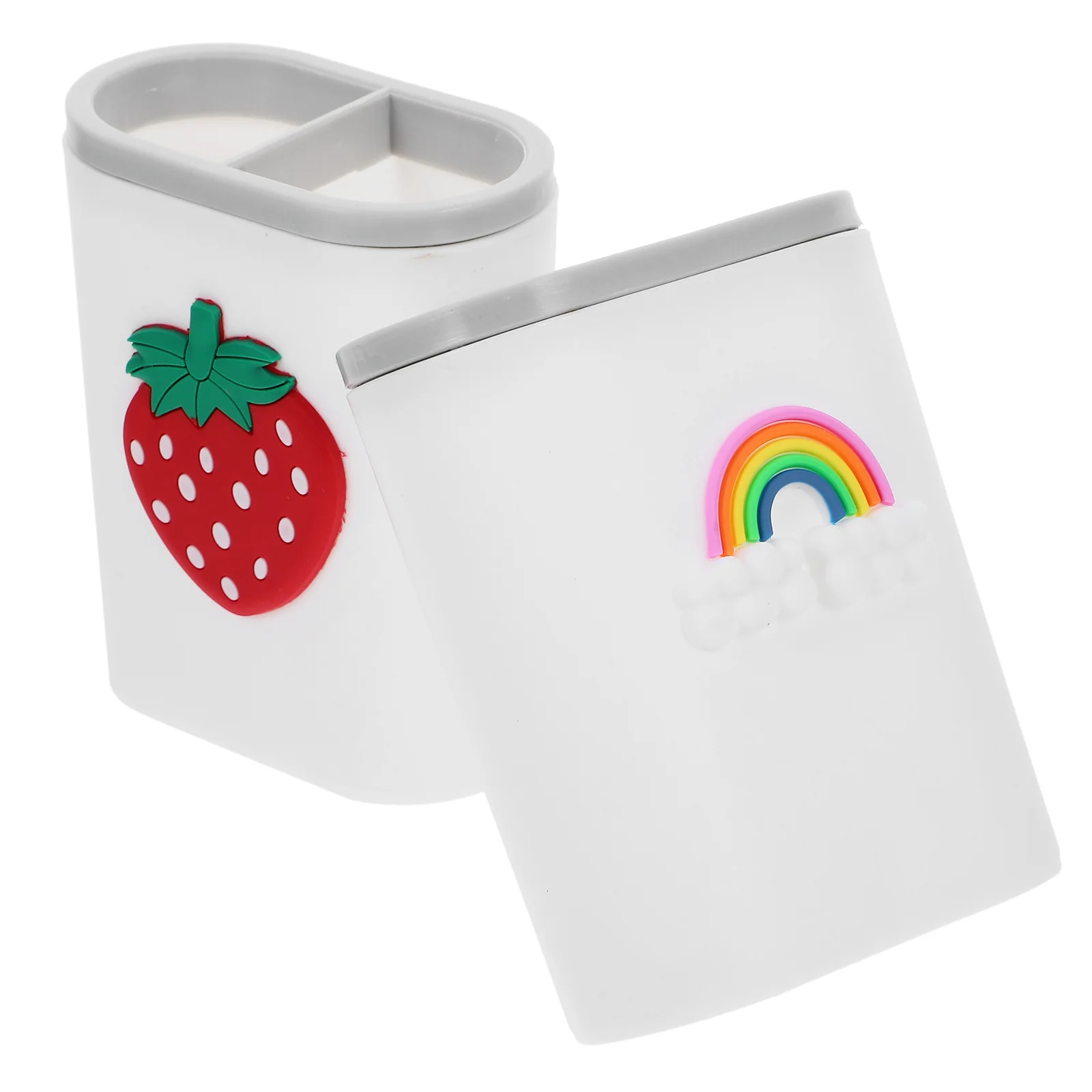 

2pcs Pen Holder Organizer Office Makeup Brush Storage Bucket Tabletop Decor