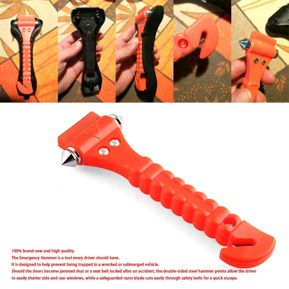 

Car Safety Hammer Life Saving Escape Emergency Hammer Cutter Window Glass Breaker