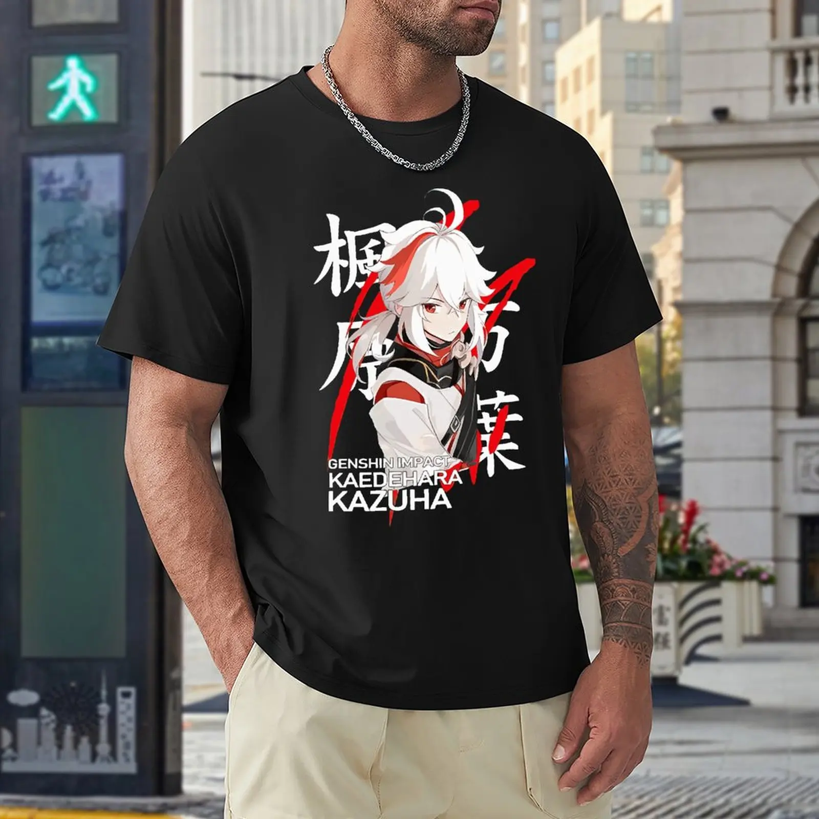 

Games Genshin Impact KAEDEHARA KAZUHA T Shirts Men Shirt Fashion Clothes Graphics Sweatshirt 100% Cotton TShirts Tee Top