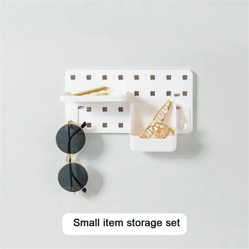 

Wall Hanging Wall Shelf Multi-layer Storage Holders Self-adhesive Plastic Kitchen Rack Home Gadget Punch-free Free Perforation