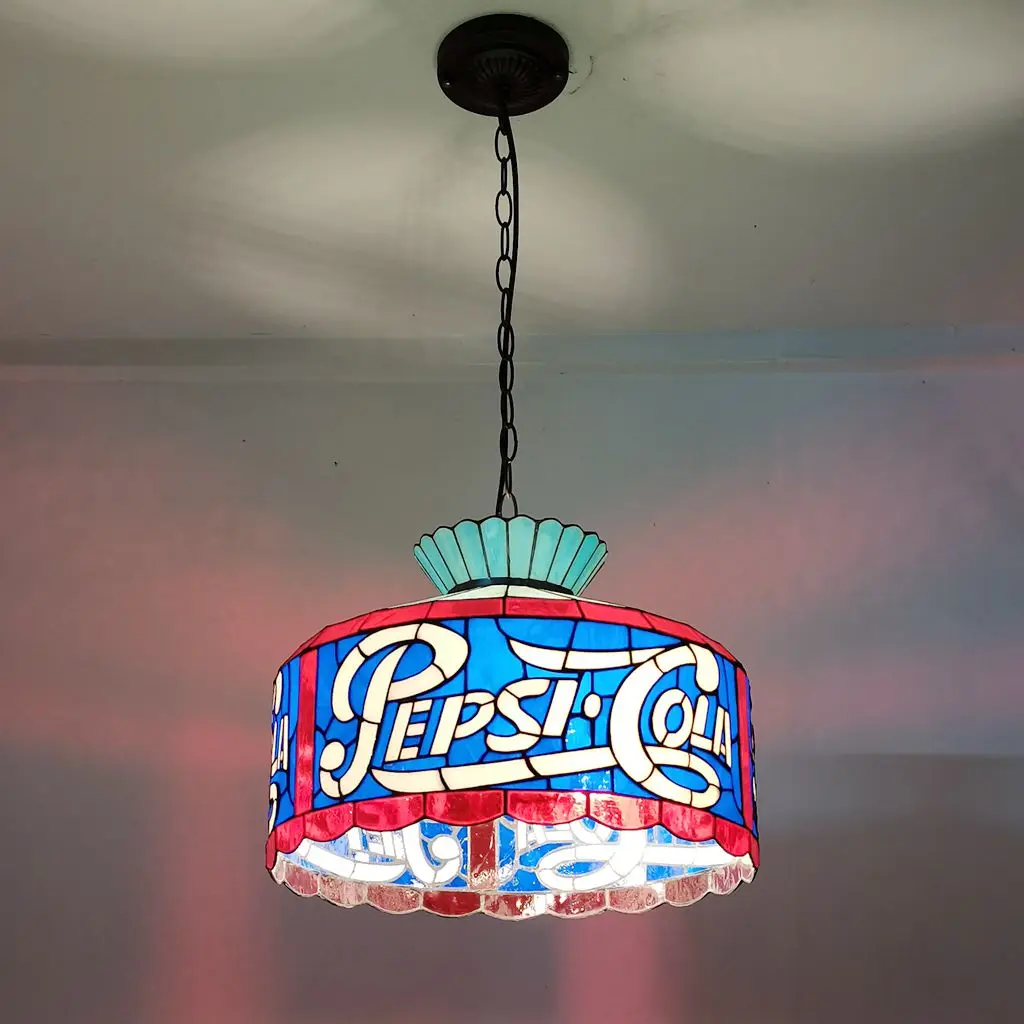 Фото Новый подвесной светильник Pepsi Cola 40 см для ресторанов и кафе, светильник с символикой бренда напитков №2