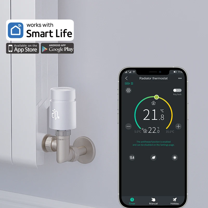 Tuya Smart Zigbee 3 0 термостатический клапан радиатор термостат термостатическая