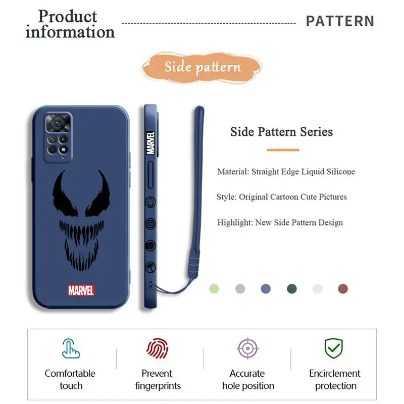 Чехол для телефона с логотипом Marvel Avengers Hero Redmi Note 9 10 Pro 8 9S 7 9T 12S 11S 11 10T 12 Plus