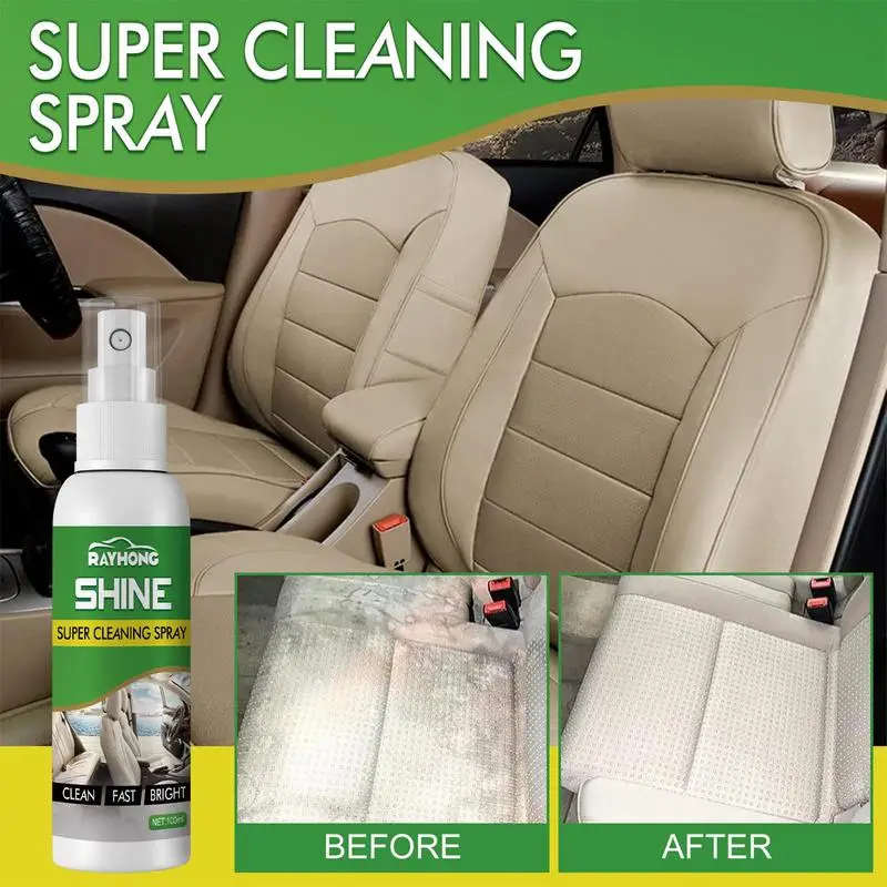 

Car Leather Cleaner Strong Cleaning Cleaner Spray For Auto And Home Fade Resistant Detergent Spray Provide UV Protection