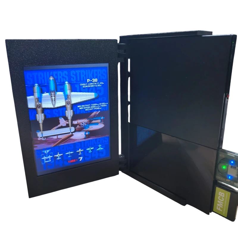 Фото Мини-портативный дисплей PS2, тонкий ретро-игровой консольный экран, мини-монитор со стерео для PS 2, тонкая версия №3