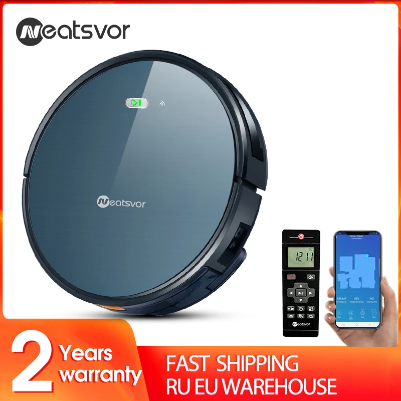 

2023 NEATSVOR X500 Robot Vacuum Cleaner 3000PA Powerful Suction 3-in-1 Pet Hair Household Dry and Wet Mopping Automatic Charging
