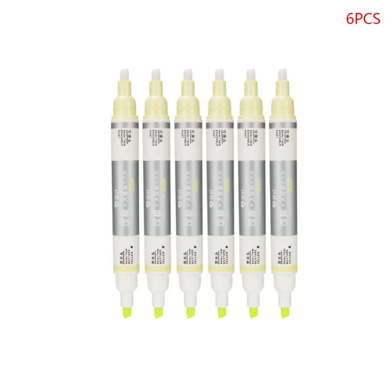 

2022 New 6pcs Double Head Erasable Highlighter Pen Marker Liquid Chalk Fluorescent Pencil