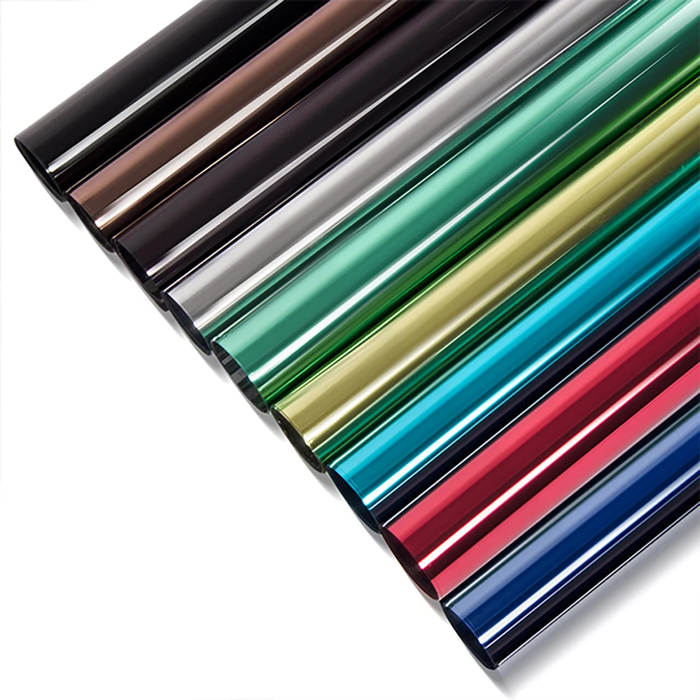 

One-way Vision Reflective Window Film Privacy Glass Vinyl Heat Insulation Self Adhesive Film UV Protection Window Tint Silver