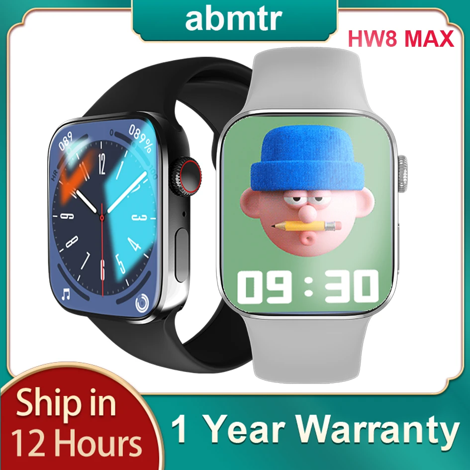 

NFC HW8 Max Smartwatch Men 1.99" full screen Right angle design bluetooth call Women Smart Watch PK Dt100 W37 W27 HW22