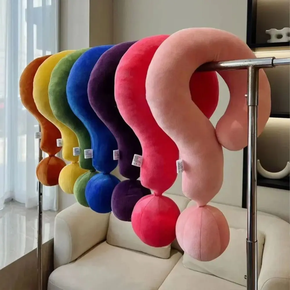 Плюшевая подушка с вопросами забавное украшение для домашнего дивана U-образная
