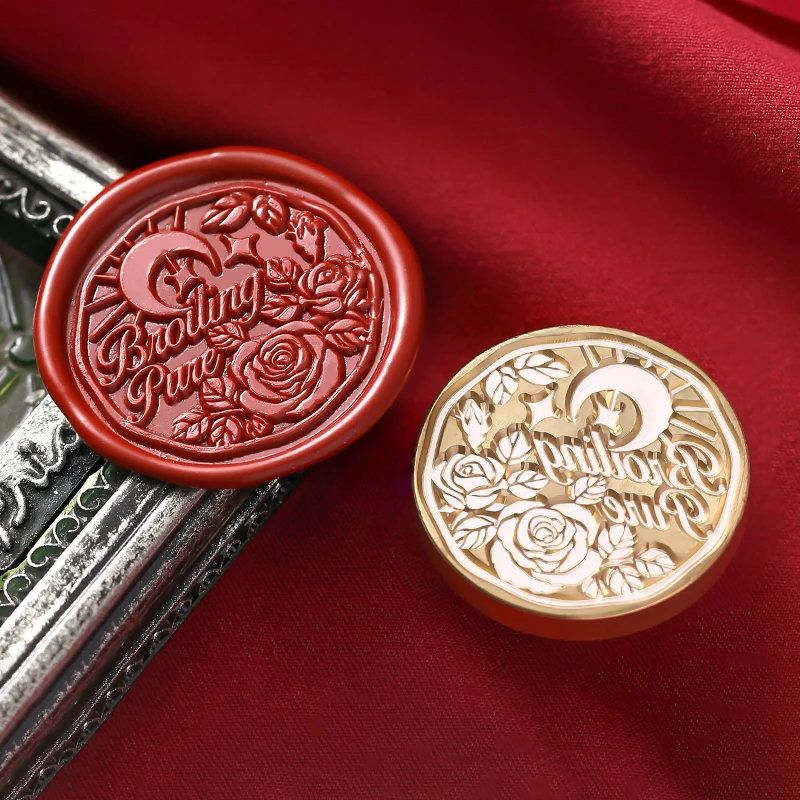 Пожизненная любовь восковая печать День Святого Валентина Роза огненная Краска