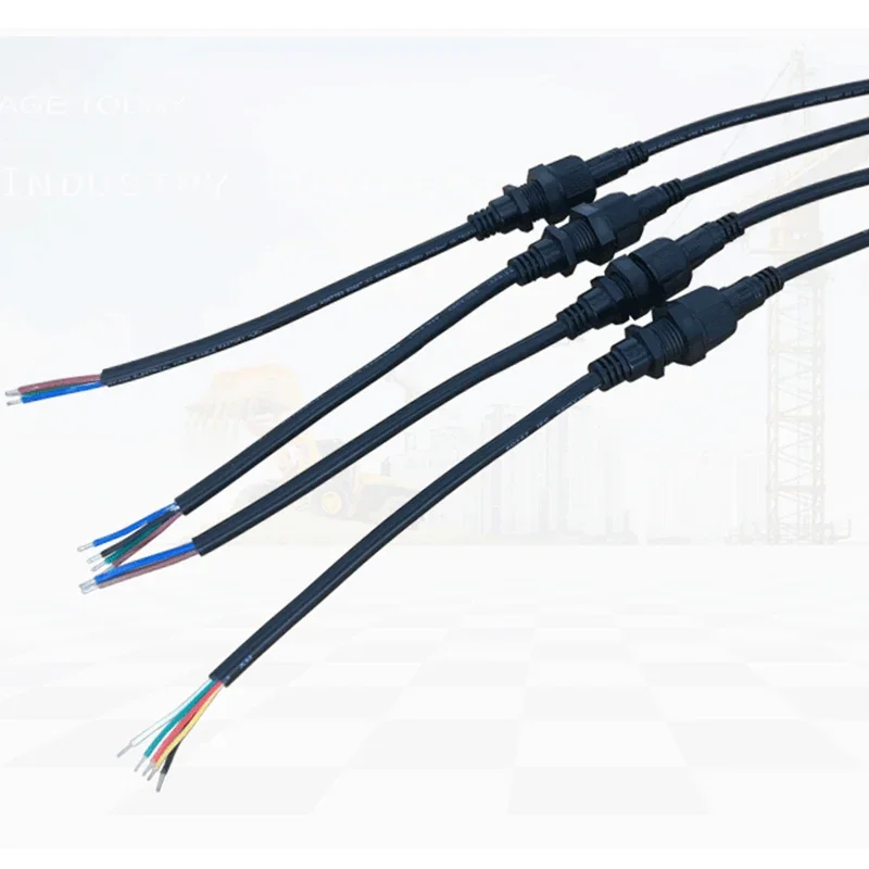 IP68 2/3/4/5-контактные стыковочные разъемы для монтажа на панели мужской и женский