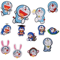 13pcsset cartoon patches doraemon movie stars for on clothing children clothes pants hat backpack diy ironing patch stickers