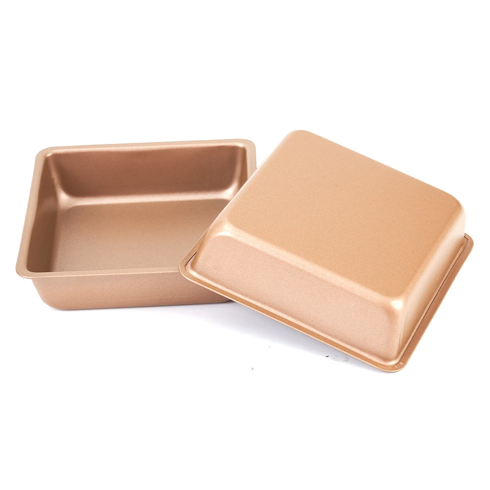

2PCS 4inch Cake Mold Non-Stick Baking Pan DIY Square Toast Baking Pan Cake Bread Loaf Mould Kitchen Baking Tools Bakeware