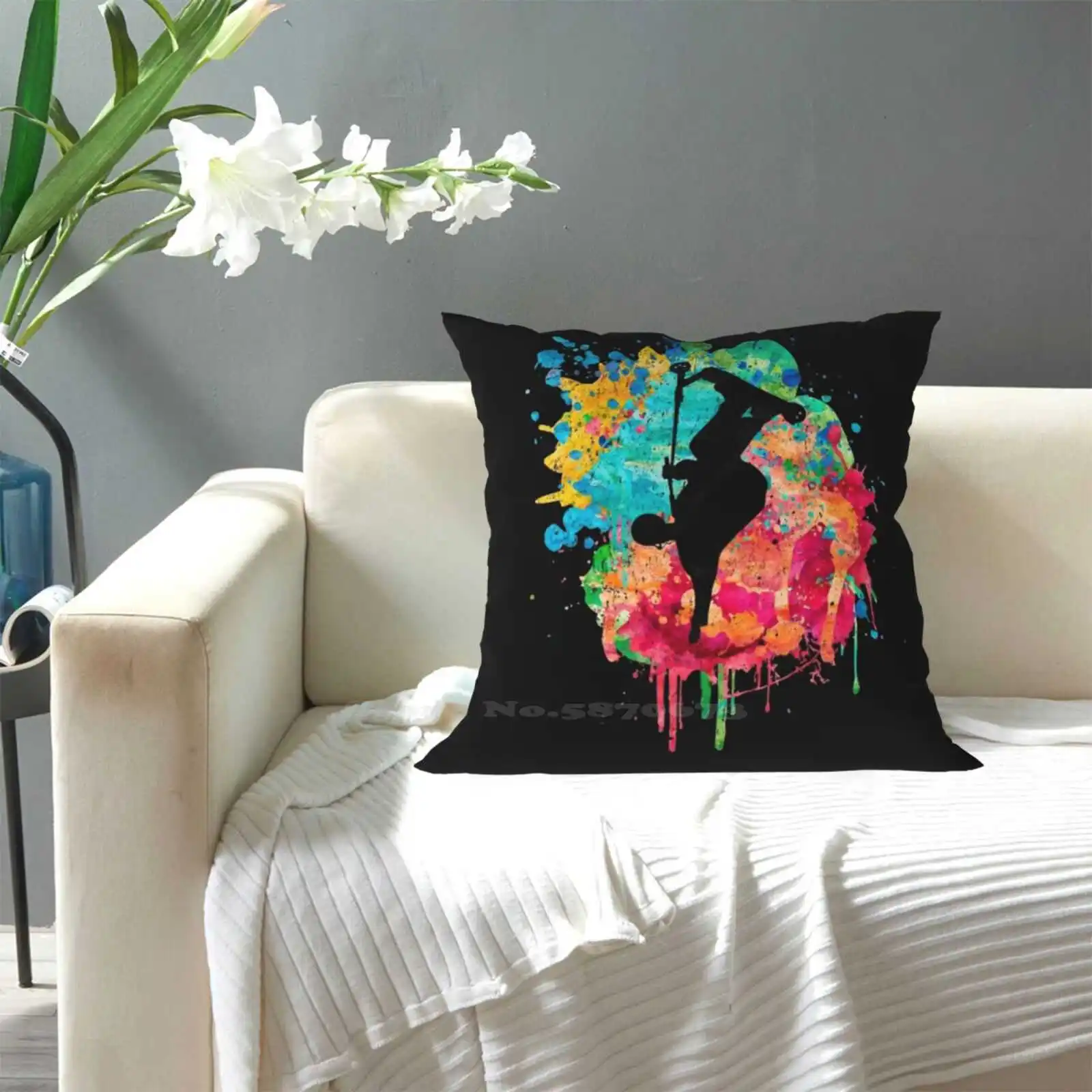 Трюковый скутер кикскутер скейт трюки диванная подушка наволочка трюковый