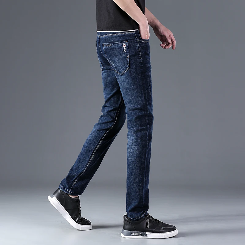 New Style Men's Jeans Premium Jeans Men's Blue Brand Clothing Loose Straight Leg Wide Leg Pants High Waist Business Casual Pants