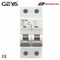 geya gym9 2p mcb 6a 63a 400v c curve din rail mini circuit breaker 230v 6a 63a ac type china mcb factory