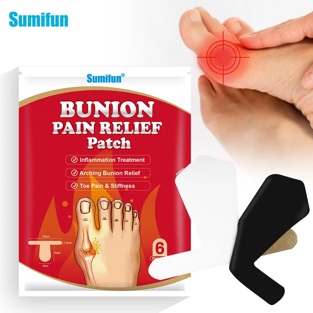 

6PCS Natural Bunion Relief Patch Bunion Correcting Relieves Painful Swollen Toes Sticker Foot Care Product