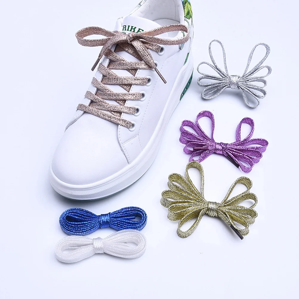 

5 Pairs Girls' Accessories Shoe Lace Glitter Shoelaces Sports Shoes Sneaker Miss