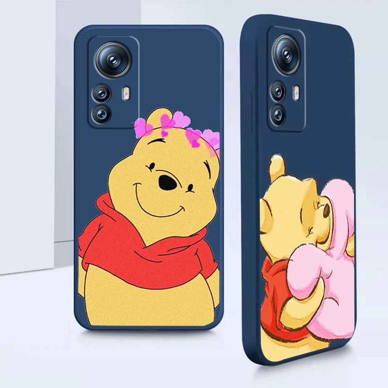 

Winnie the Pooh Disney Cute Phone Case For Xiaomi Mi 12S 12X 12 11i 11T 11 10 10S 10T 9 Pro Lite Ultra 5G Liquid Rope Cover