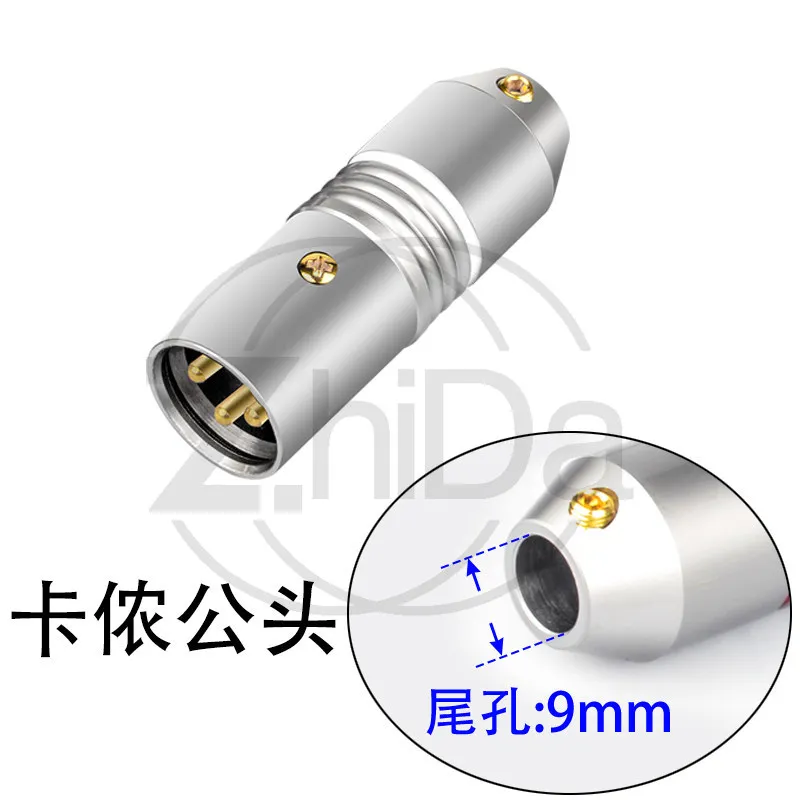 Фото Yinke INCK XLR-разъем из чистой меди с позолотой, 3-контактный балансный аудиоштекер Canon (мужской/женский) для звуковой карты. №2