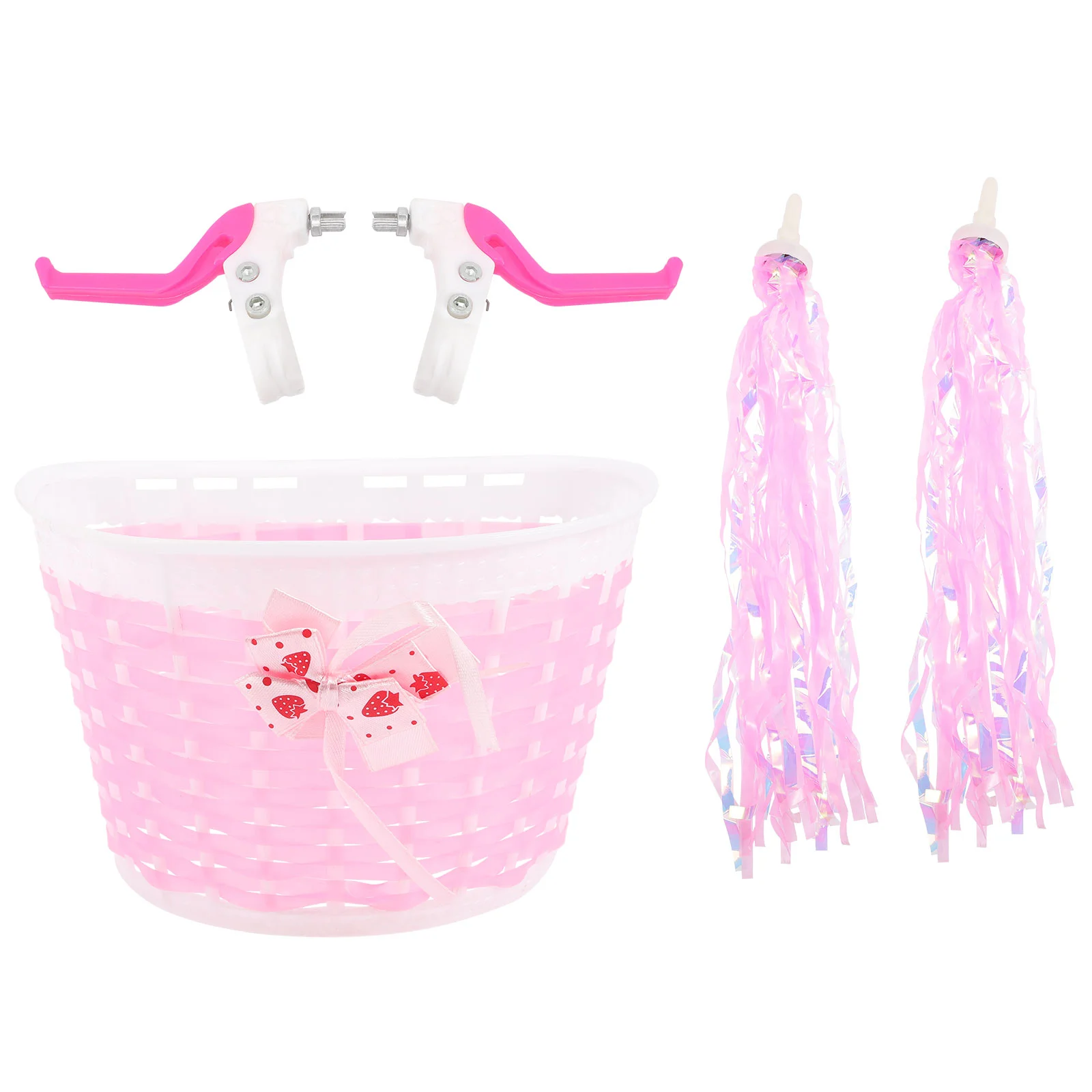 

Bike Basket Handlebar Kids Streamers Brake Scooter Levers Girls Tassels Accessories Handle Rear Ribbon Kit Tassel Decorations