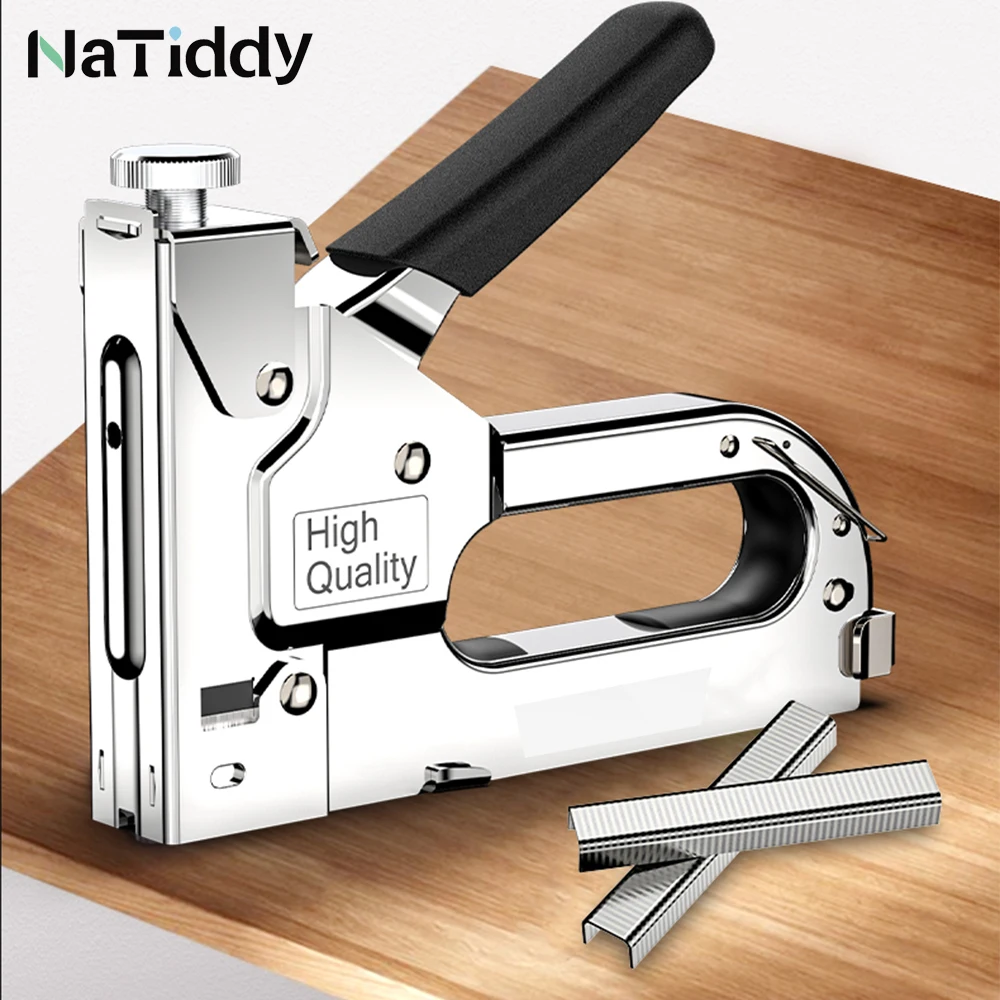 

Manual Staple Nail Guns Heavy Duty Staples Gun with Stapler Remover and 1000Pcs Staples Nails Gun for Decoration Repair Tools