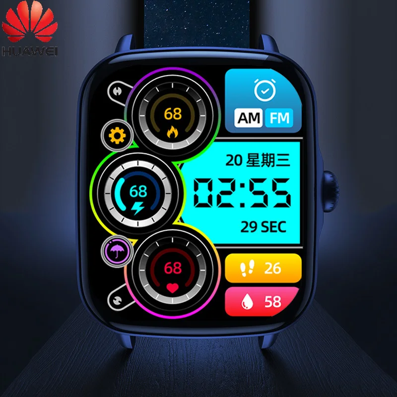 

Huawei Bluetooth Call Smart Watch Ladies Heart Rate Blood Pressure Health Monitoring IP67 Waterproof Smartwatch Men Women+Box