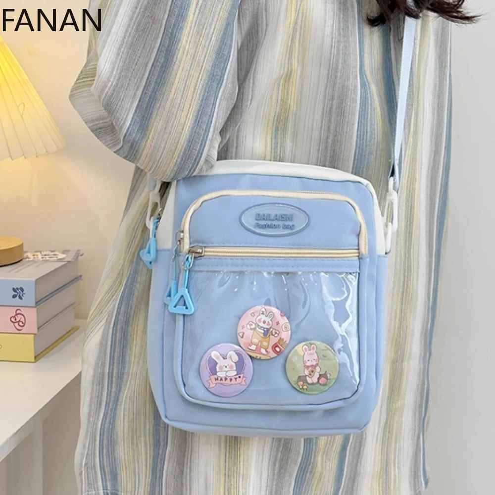 Фото Новинка 2025 года, Kawaii Itabag для больших сумок, сумки для девочек-подростков, прозрачная сумка через плечо JK, сумка через плечо, кошелек Bolso №2
