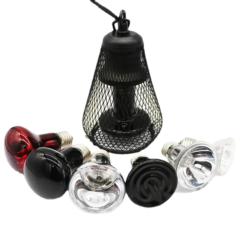 

Керамическая нагревательная лампа для рептилий с абажуром против ожогов для детской ящерицы