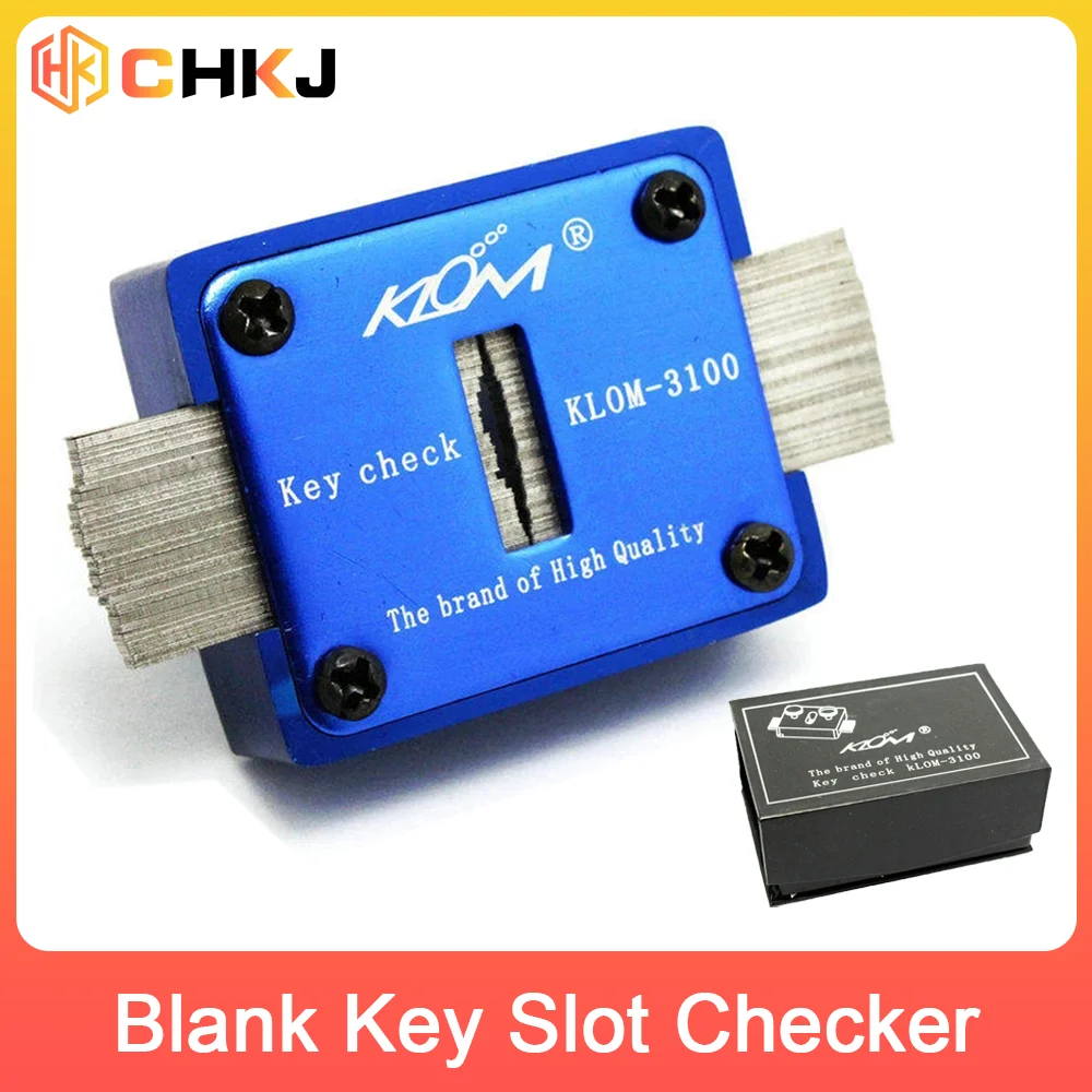 

CHKJ High Quality Genuine KLOM Key Check Locksmith Tools Blank Key Slot Checker KLOM-3100