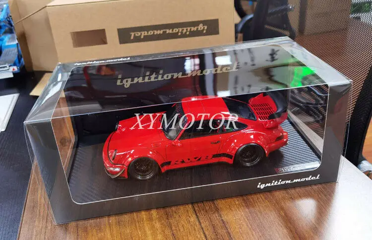 IG 1/18 For Porsche 911 RWB 964 Resin Diecast Car Model Boys Girls Toys Hobby Red Gifts Collection Ornaments Display