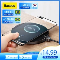 Baseus 15W Wireless Charger For iPhone Samsung XiaoMi LED Display Desktop Wireless Charging Pad For Airpods Portable Charger
