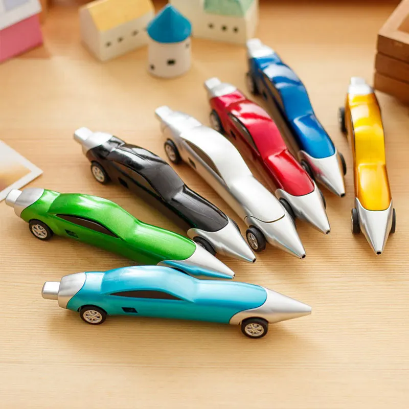 

Pen Plastic Refill Car Toy Shape 1.0mm Pen Ballpoint Ball Tool Blue Pen Writing Signature 21pcs School Cartoon Oily Office