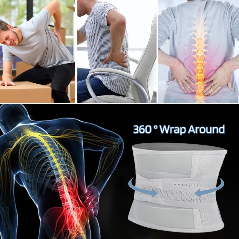 Waist Trainer Men Back Support Belt Tummy Control Flat Belly Warp Bands Adjustable Slimming Waist Trimmer Workout Shapewear