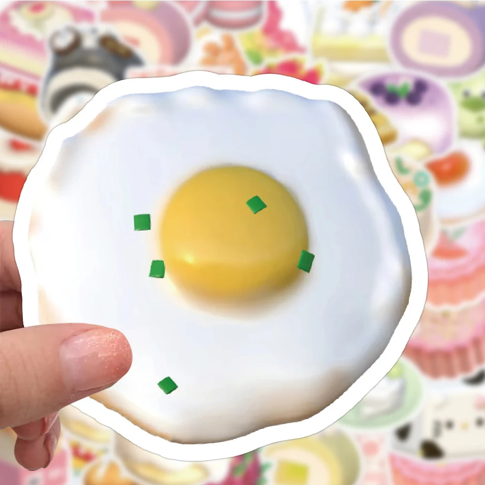 10/30/60 шт. кавайные 3D наклейки с едой Sanrio эстетические Мультяшные декоративные