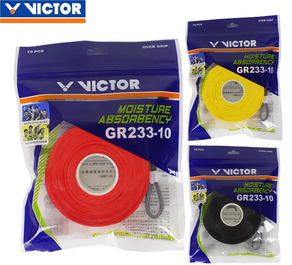 (10 Pcs/set) Victor Badminton Racket Grips Quality Tennis Rackets Overgrip Korea Malaysia National Team Overgrips Sweatband | Спорт и