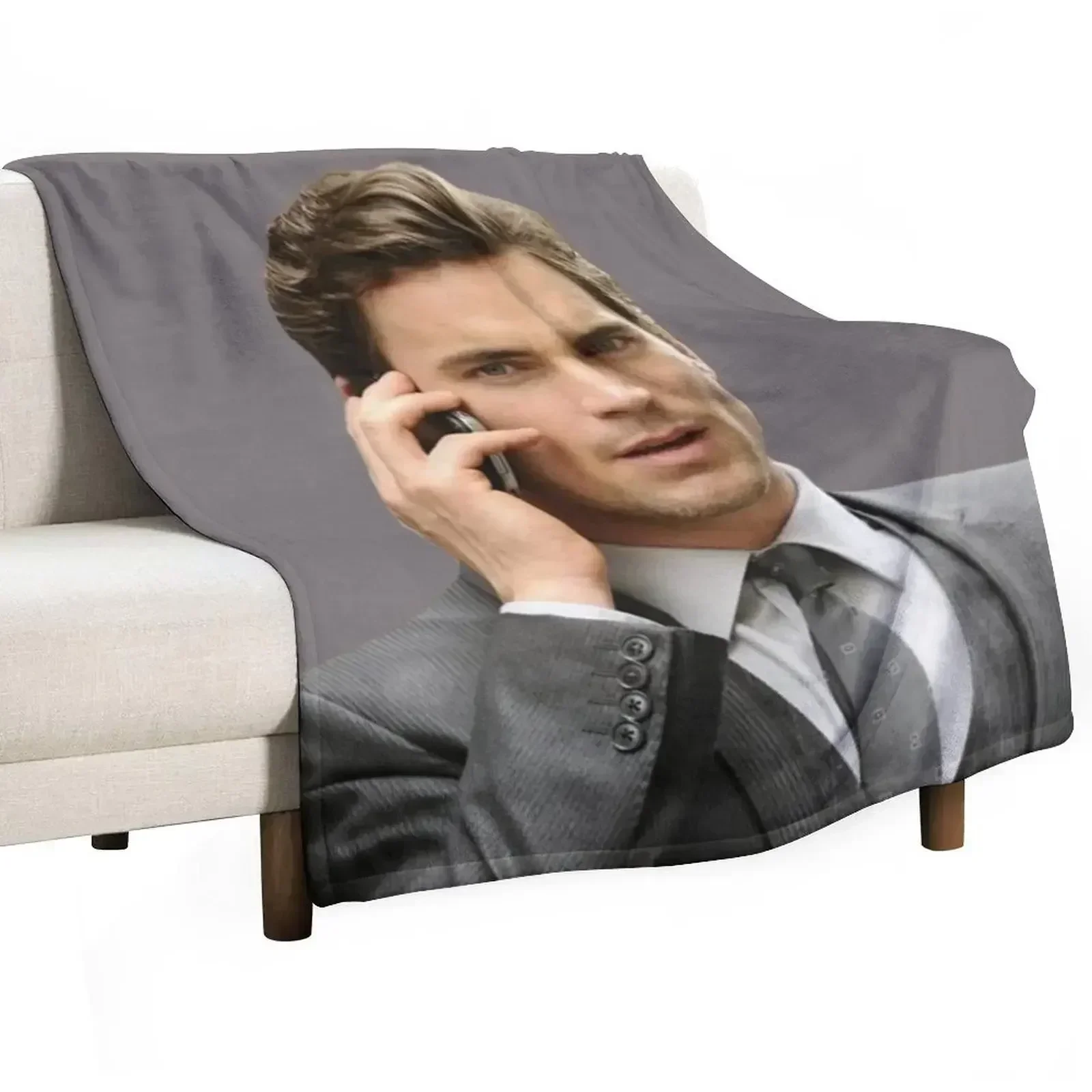 Одеяло Neal Caffrey в клетку на диване фланелевые одеяла