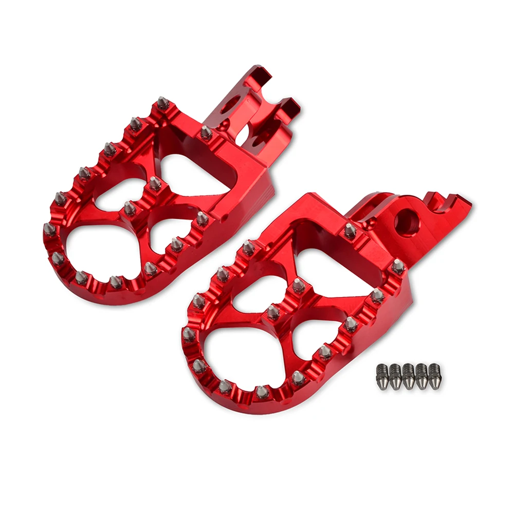 

For Honda CRF150R CRF250R CRF250X CRF450R CRF450X CRF 150R 250R 250X 450R 450X Footrests Foot Pegs 57mm WIDE Anodized Black