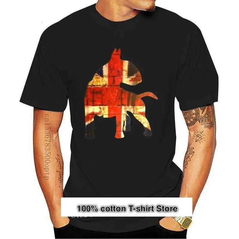 

Camiseta de Bull Terrier для мужчин, одежда с длинным ремнем, английский, новый