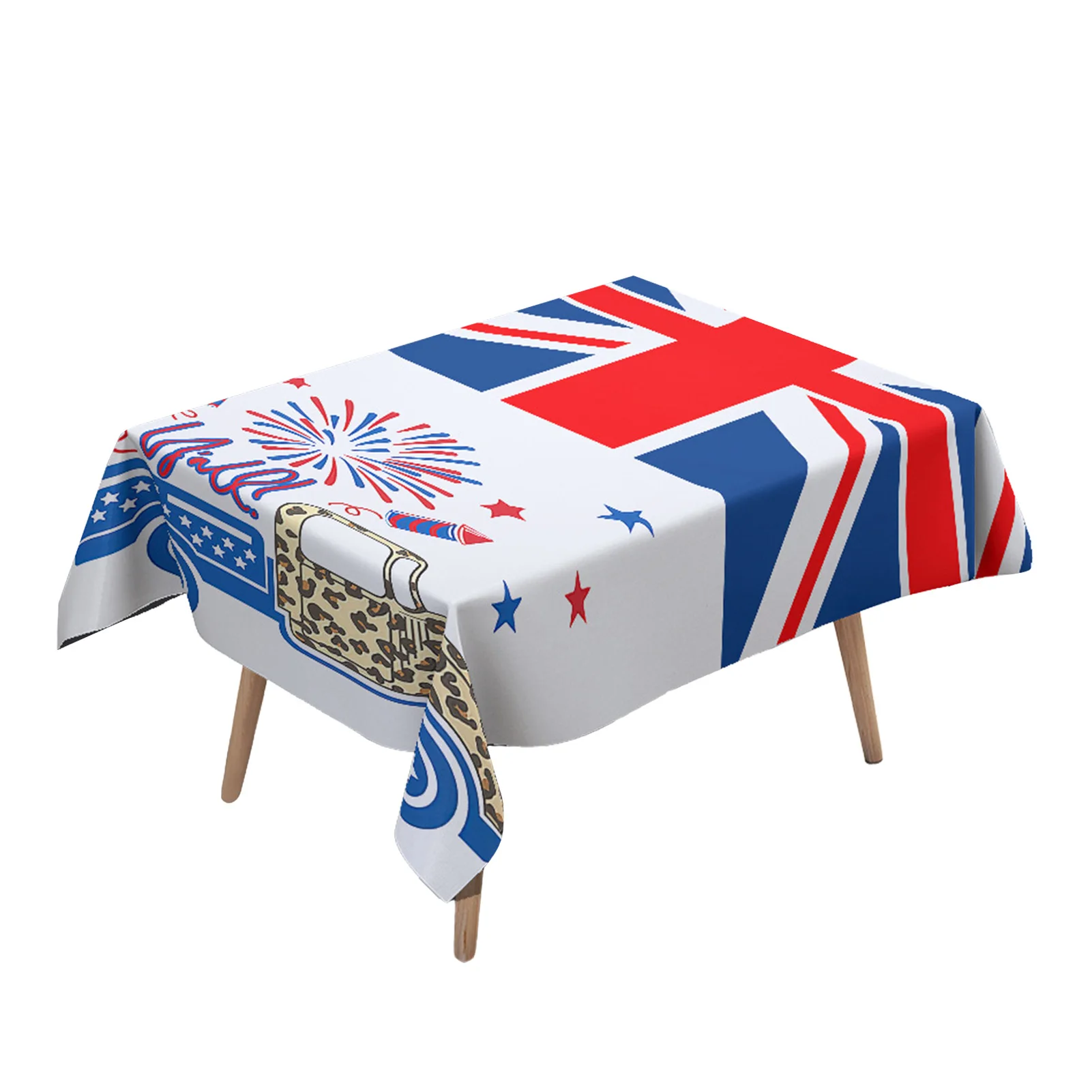 

British Flag Tablecloth Classic Traditional Flag United Kingdom Modern British Loyalty Symbol Table Cover Dining Room Kitchen