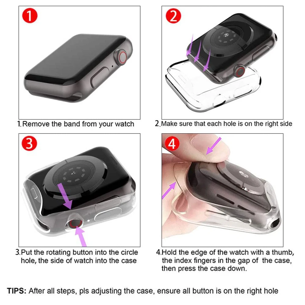 Фото Защитная пленка для экрана Apple Watch Case 49 45 41 40 44 42 46 мм, чехол-бампер из ТПУ, аксессуары для iWatch серии 10 9 8 7 SE 6 5 4 №3