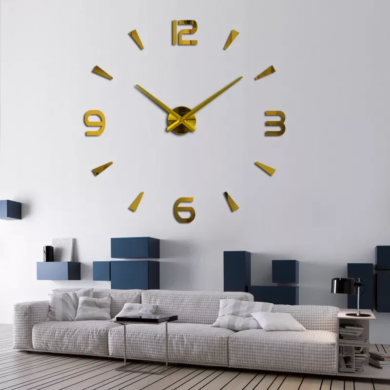 

clock quartz watch reloj de pared modern design large decorative clocks Europe acrylic stickers living room klok clock